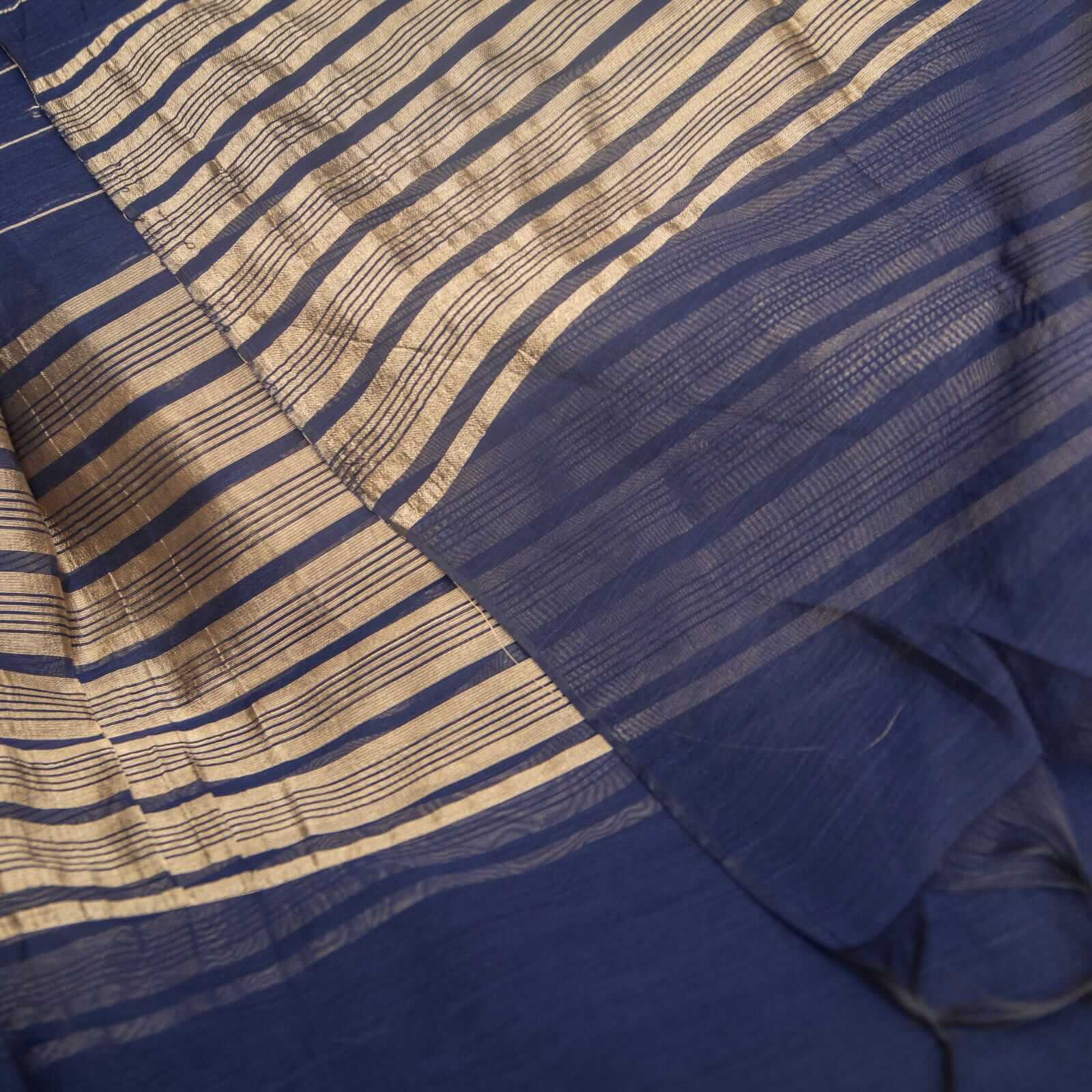 Khaddi Woven Navy Blue Two Sided Border Dupatta