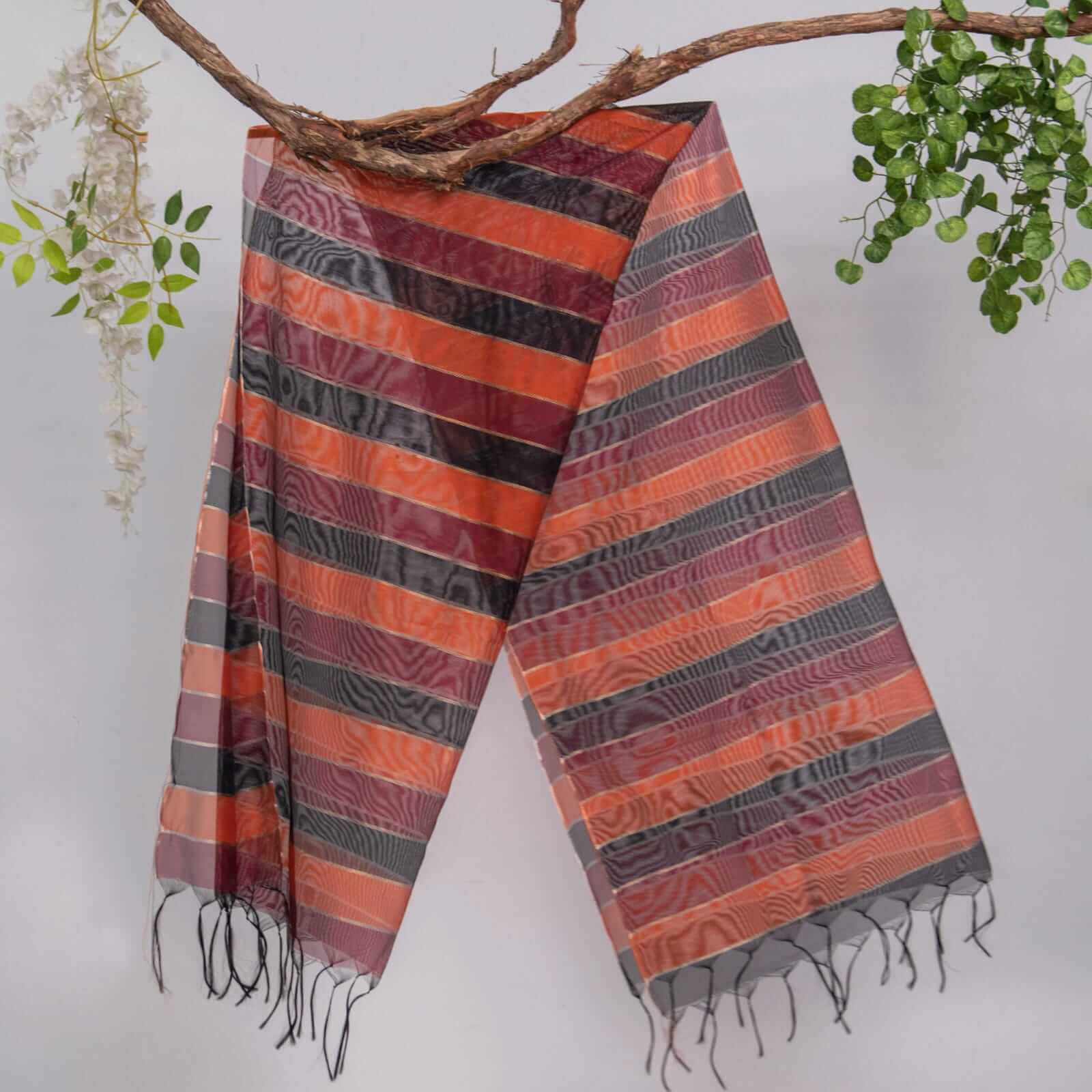 Khaddi Woven Multi Striped Dupatta