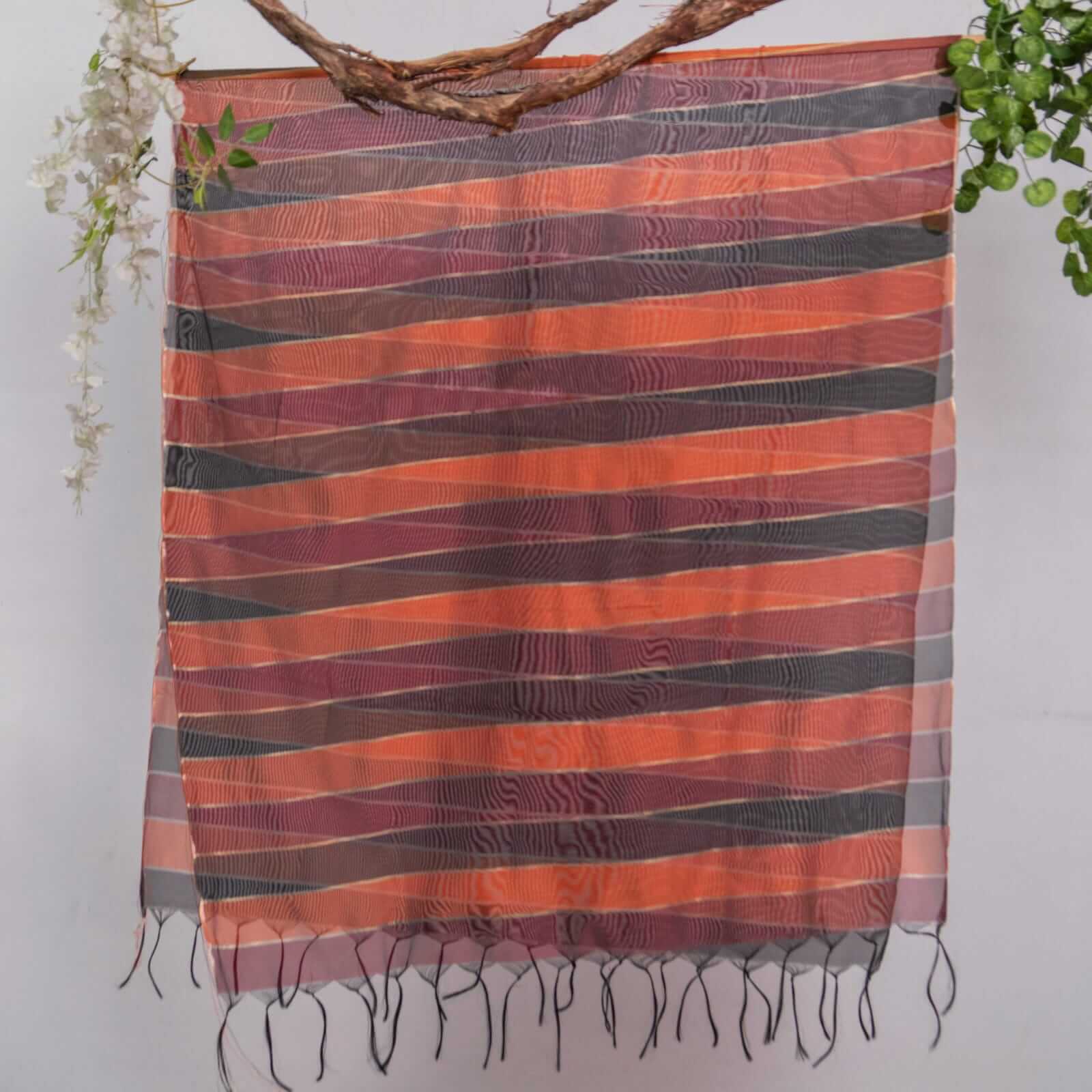 Khaddi Woven Multi Striped Dupatta