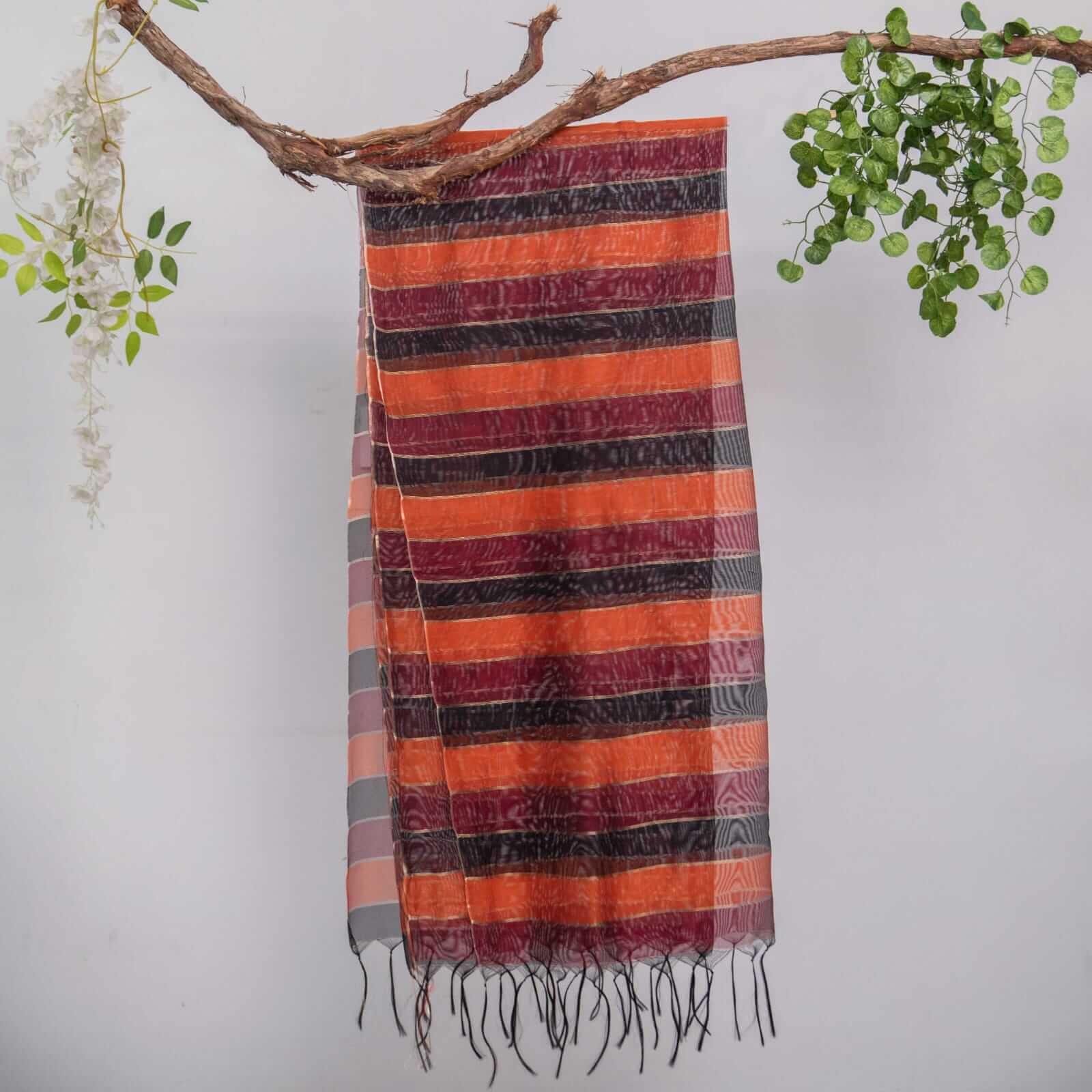 Khaddi Woven Multi Striped Dupatta