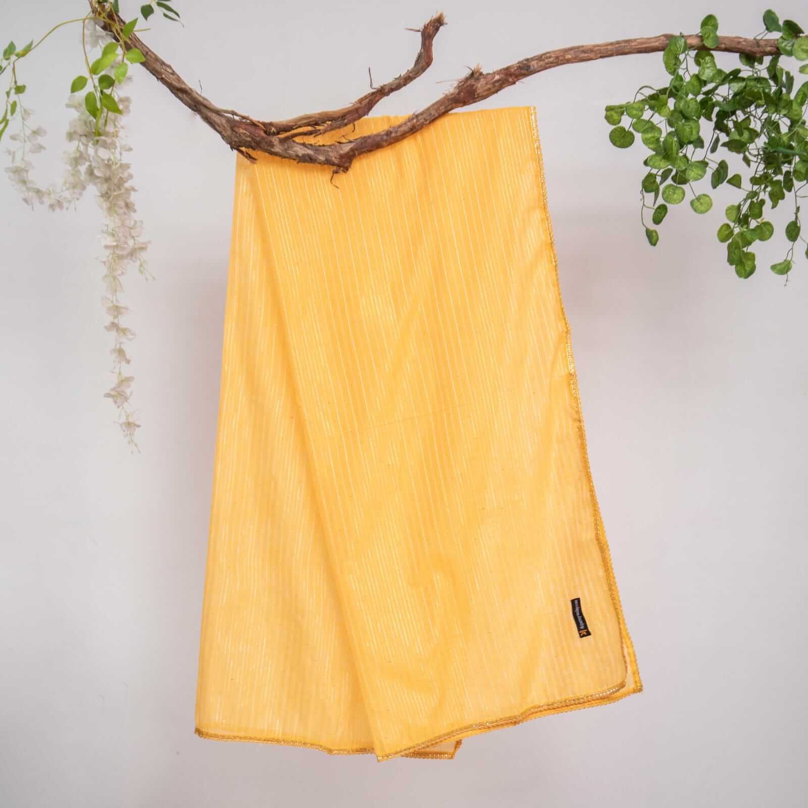 Cotton Amber All Sided Border with Tussle Dupatta