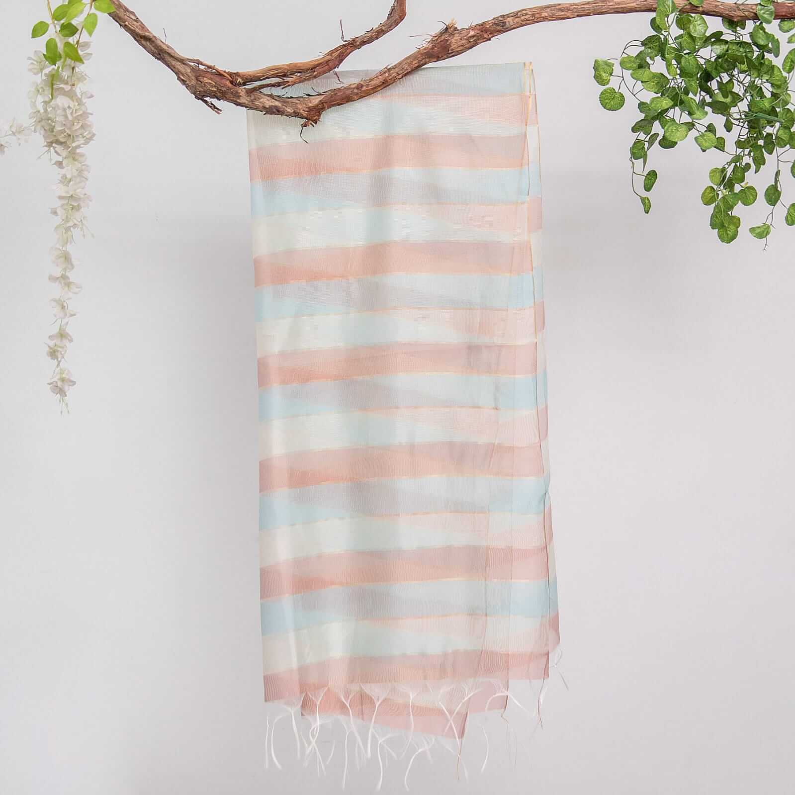 Khaddi Woven Multi Striped Dupatta