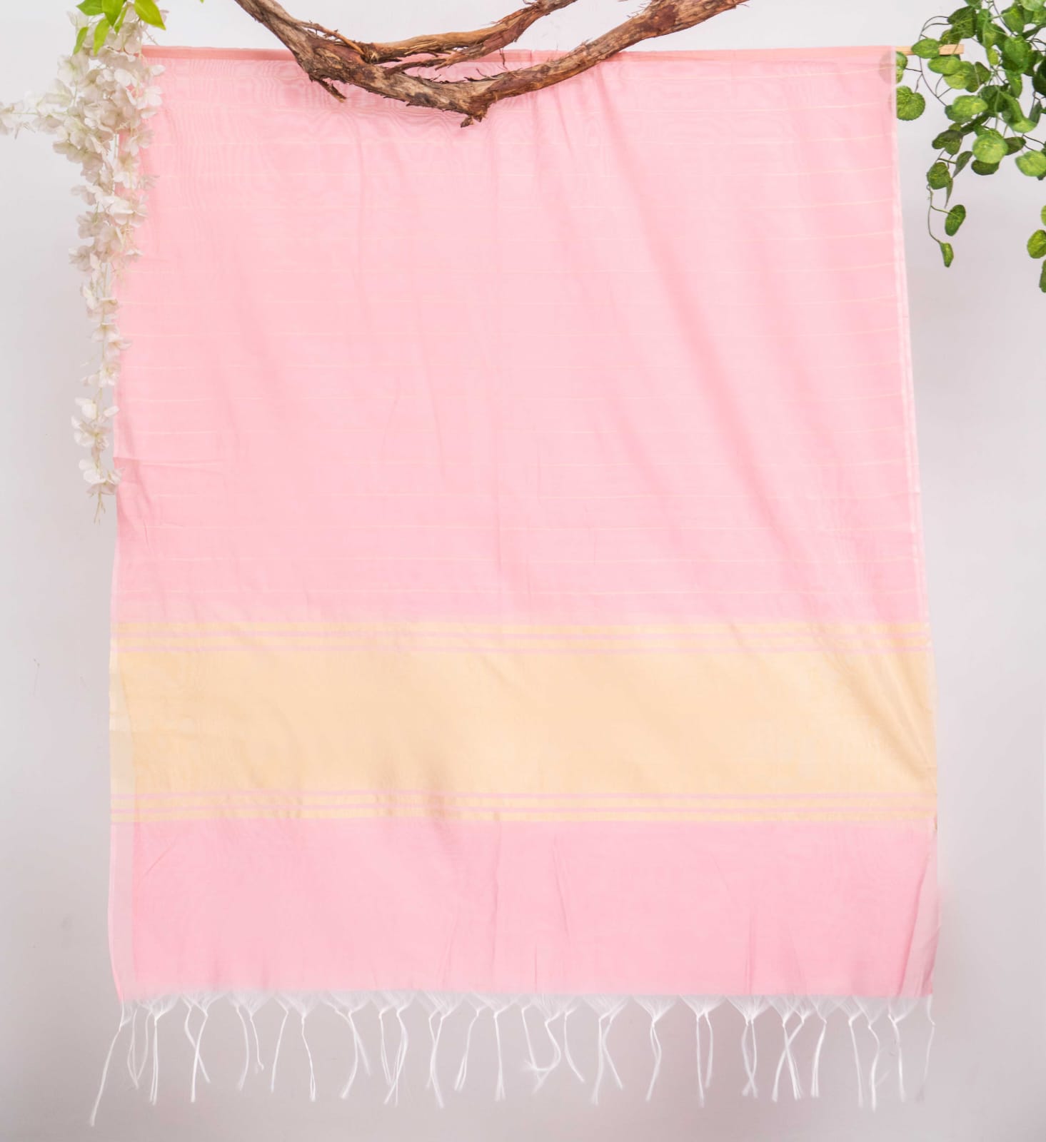 Khaddi Woven Light Pink Two Sided Border Dupatta