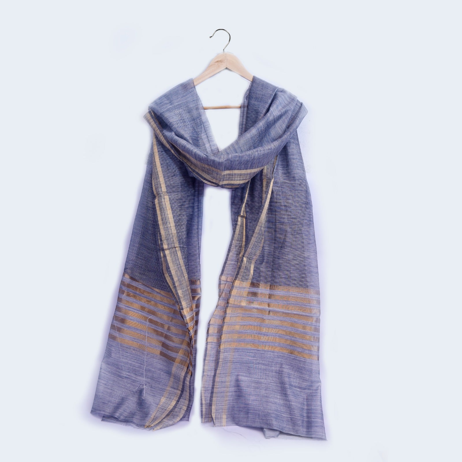 Khaddi Woven Gray Two Sided Border Dupatta