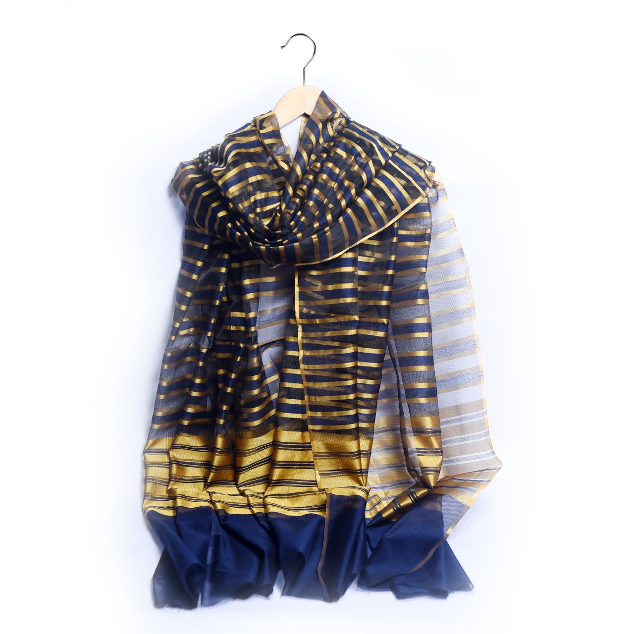 Khaddi Woven Navy Blue Zeebra style Dupatta