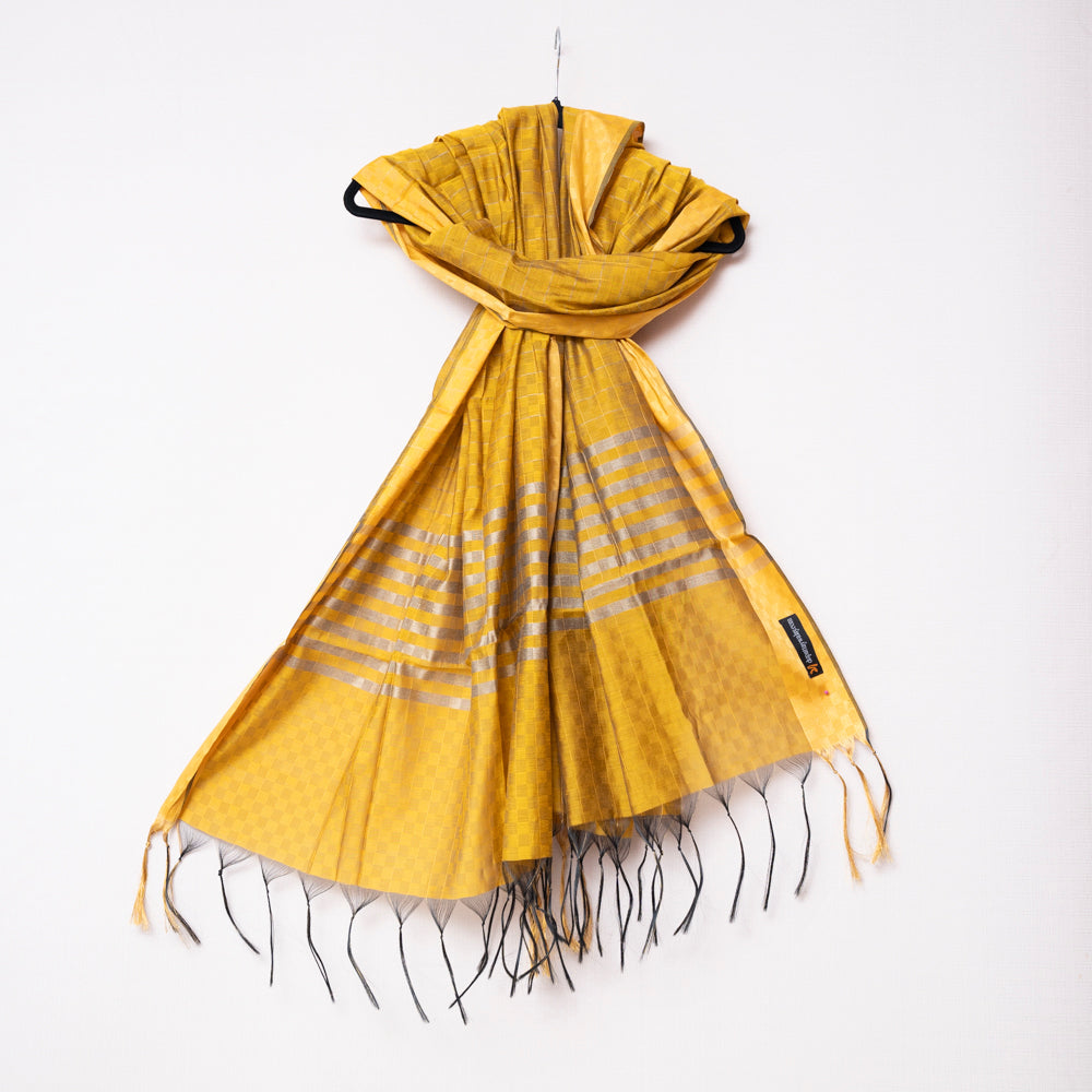 Golden Yellow Woven Khaddi Dupatta DUPPATTY WALAY