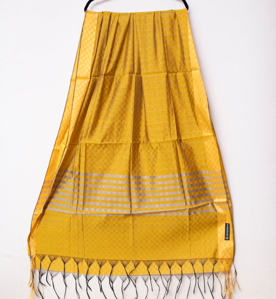 Golden Yellow Woven Khaddi Dupatta DUPPATTY WALAY