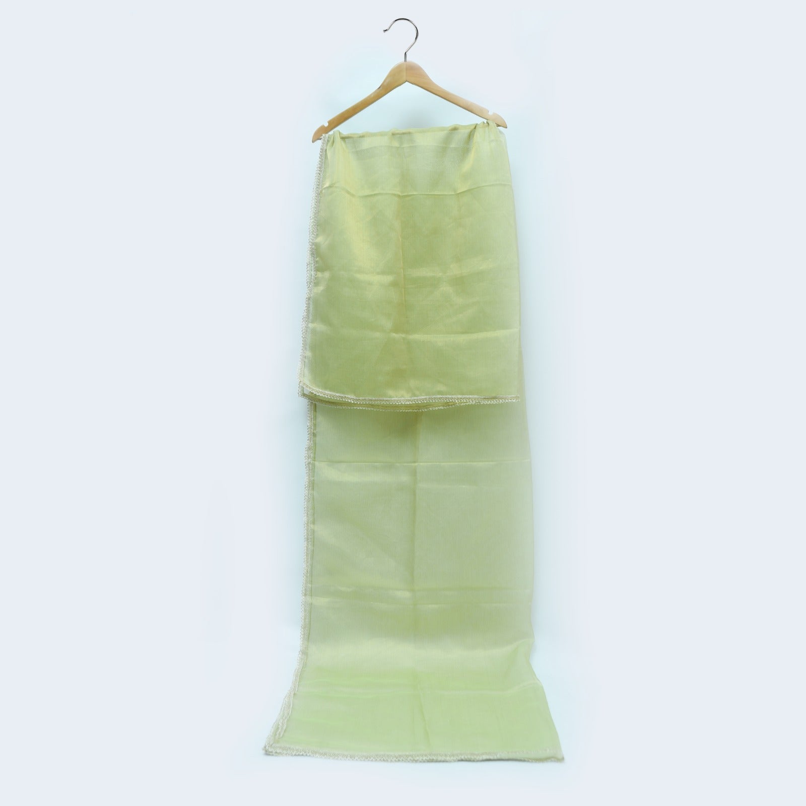 Mesuri Green All Sided Lace Dupatta