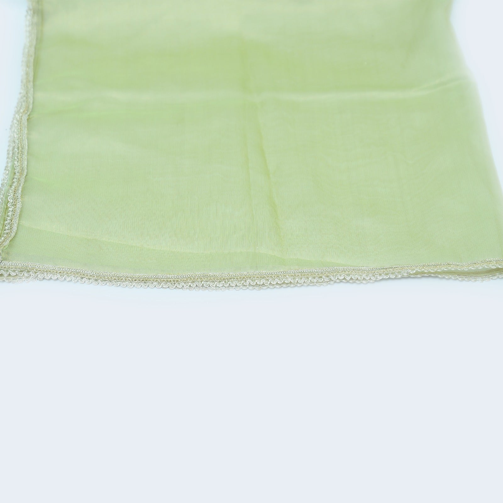 Mesuri Green All Sided Lace Dupatta
