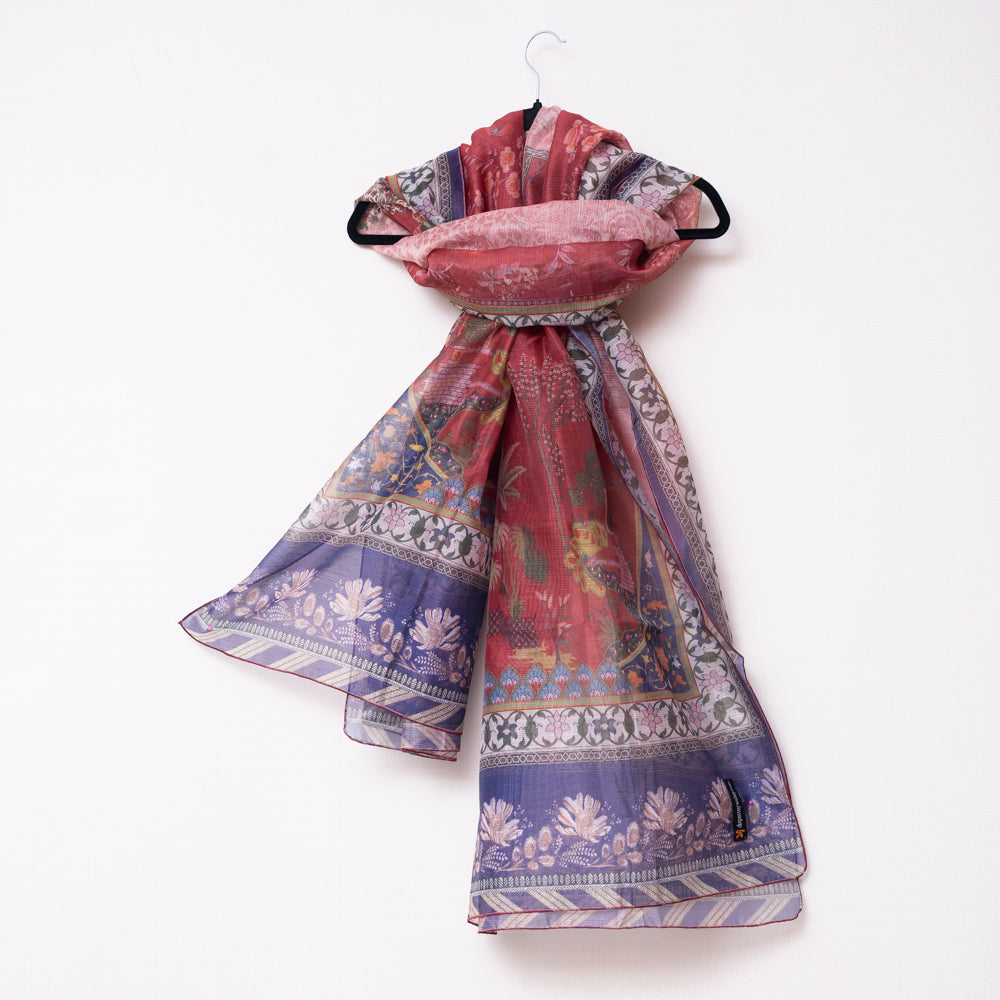 Maroon Monark Dupatta with Ornate Palace-Inspired Design DUPPATTY WALAY