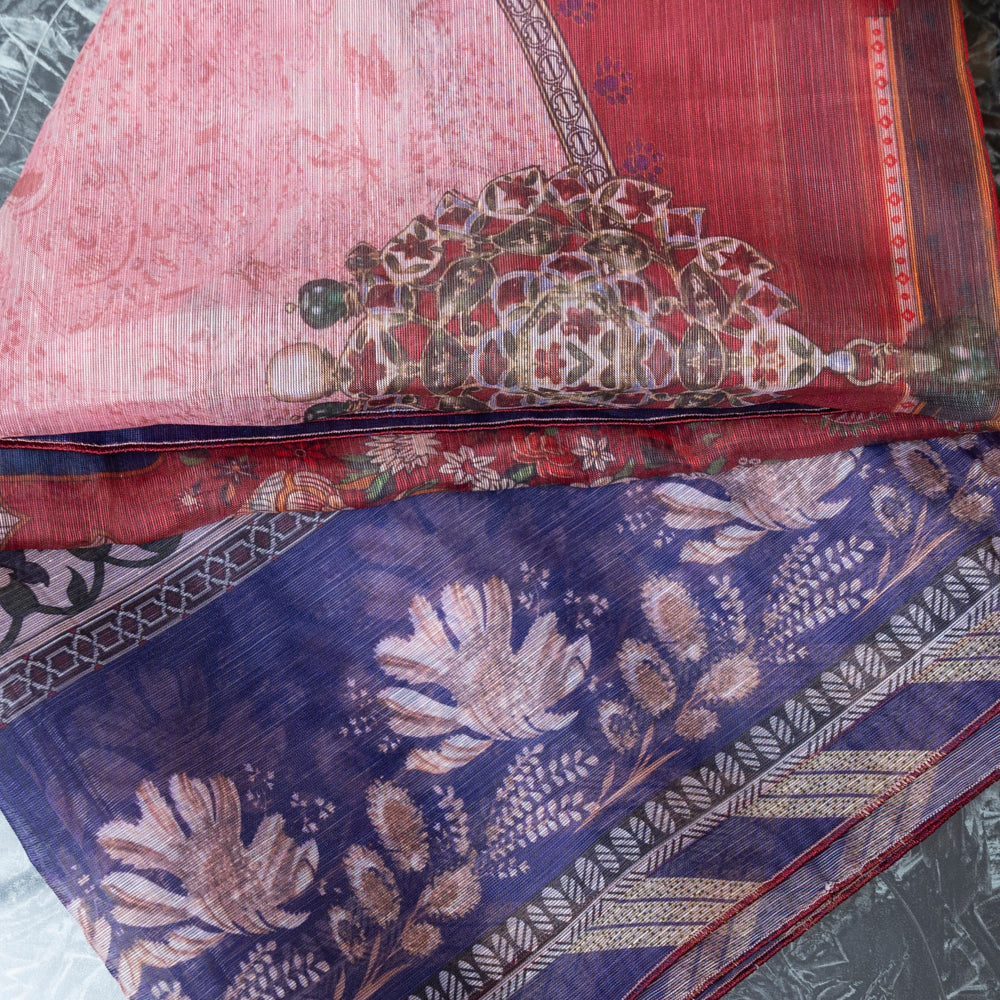 Maroon Monark Dupatta with Ornate Palace-Inspired Design DUPPATTY WALAY