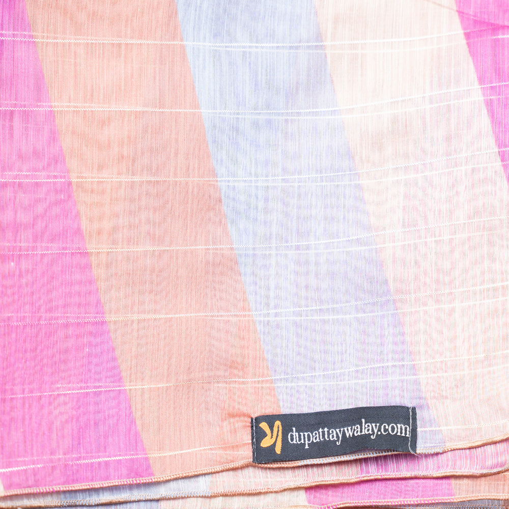 Multicolor Striped Monark Dupatta – Vibrant & Stylish DUPPATTY WALAY
