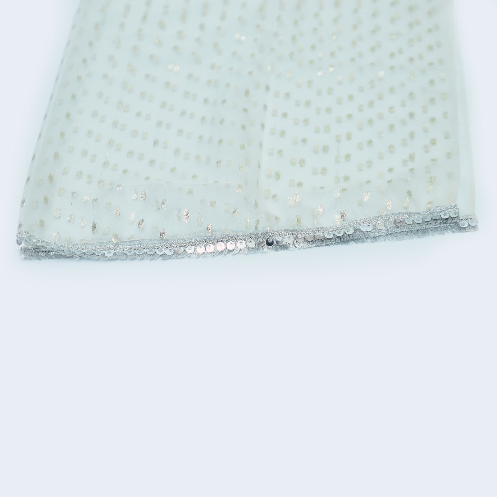Banarsi Golden Silver Bindi Dyeable Dupatta
