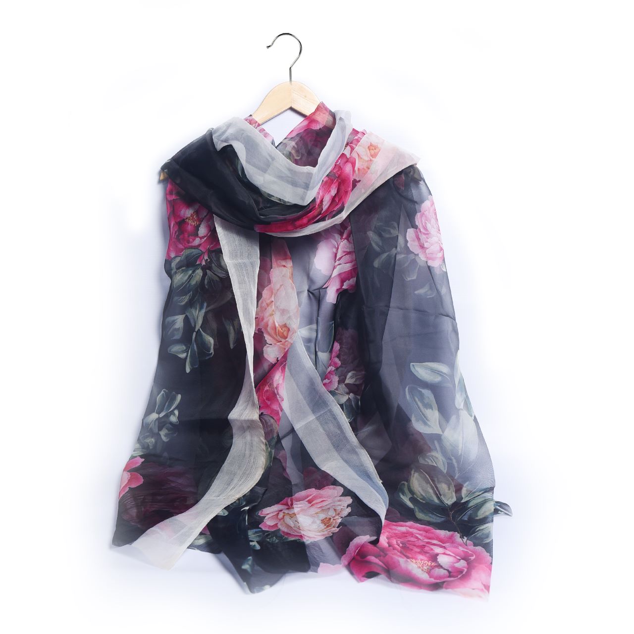 Organza floral Printed Dupatta