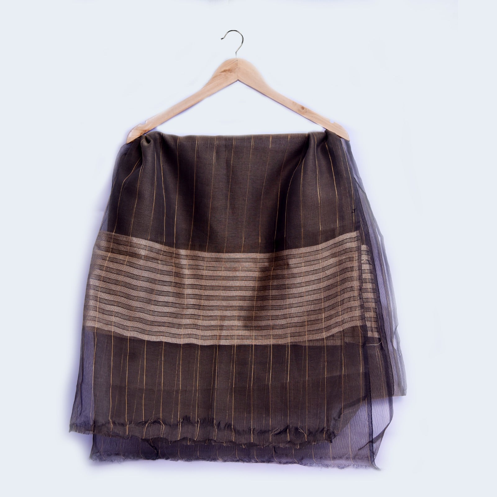 Organza Mehndi Double Tone Two Sided Dupatta