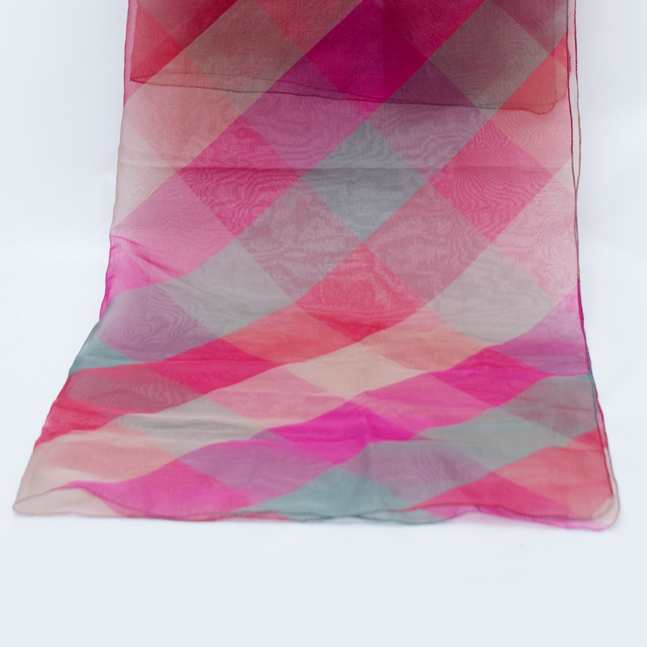 Organza Multi Cross Striped Printed Dupatta
