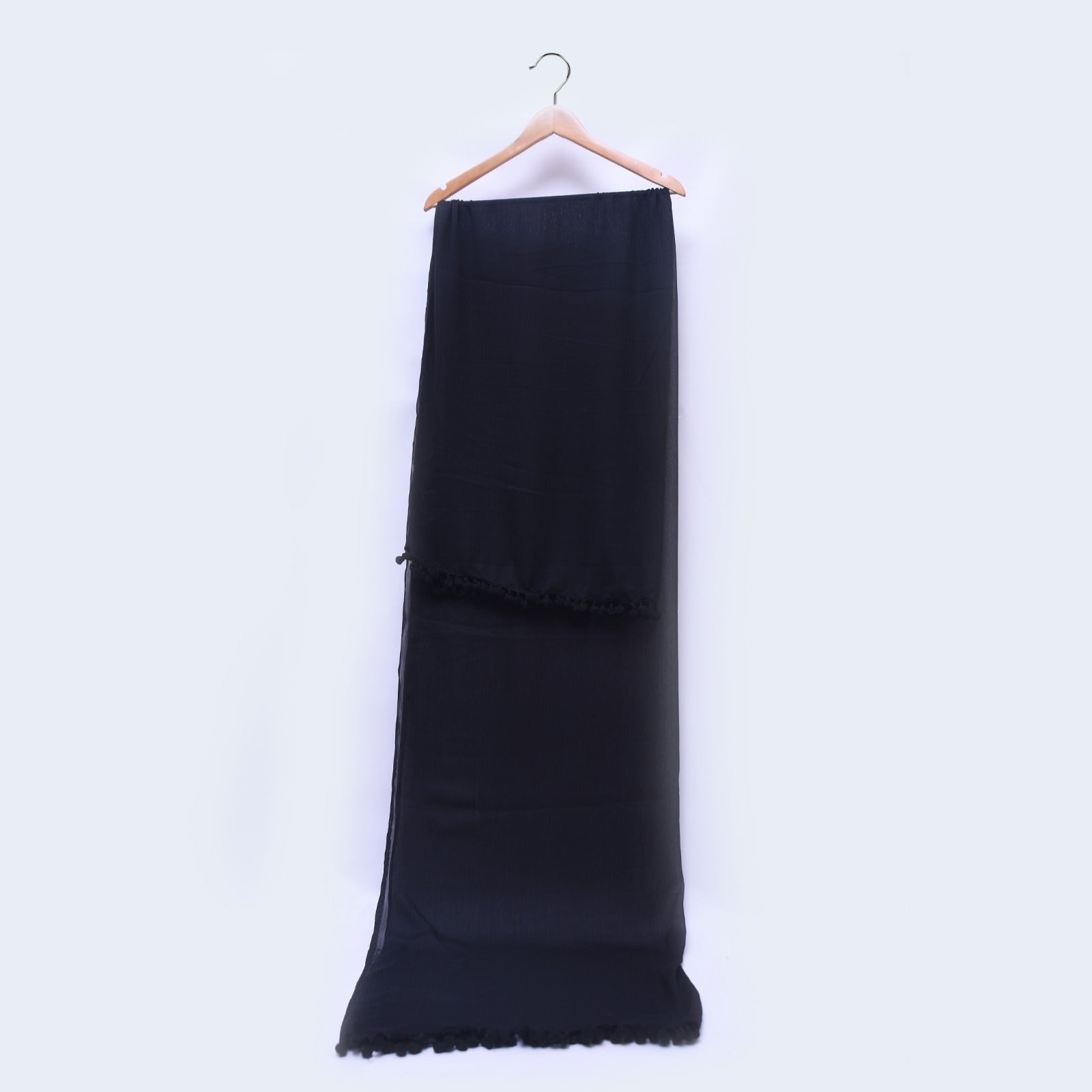 Chiffon Black All sided Lace Dupatta