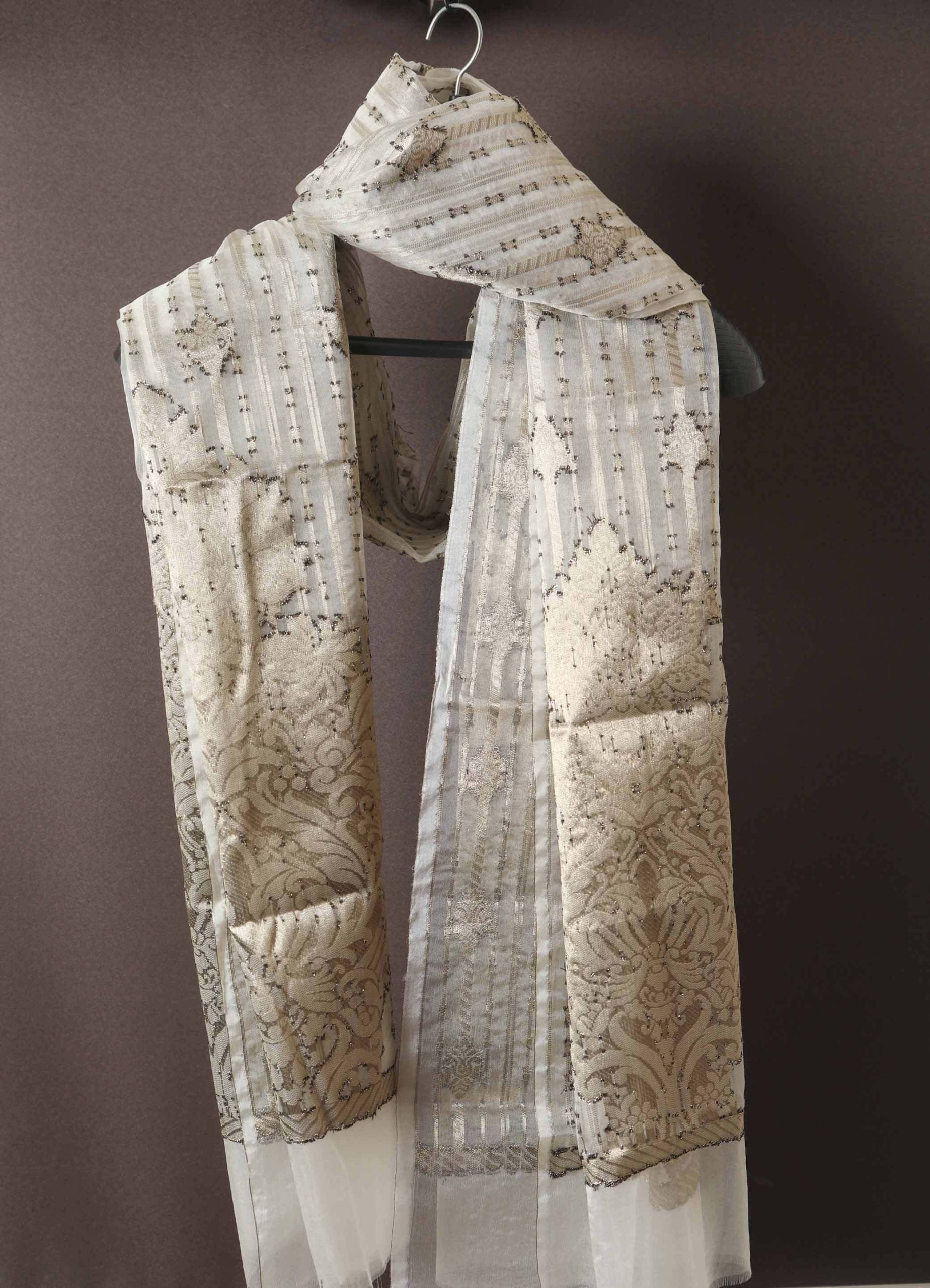 Banarsi Copper Nylon Organza Shawl