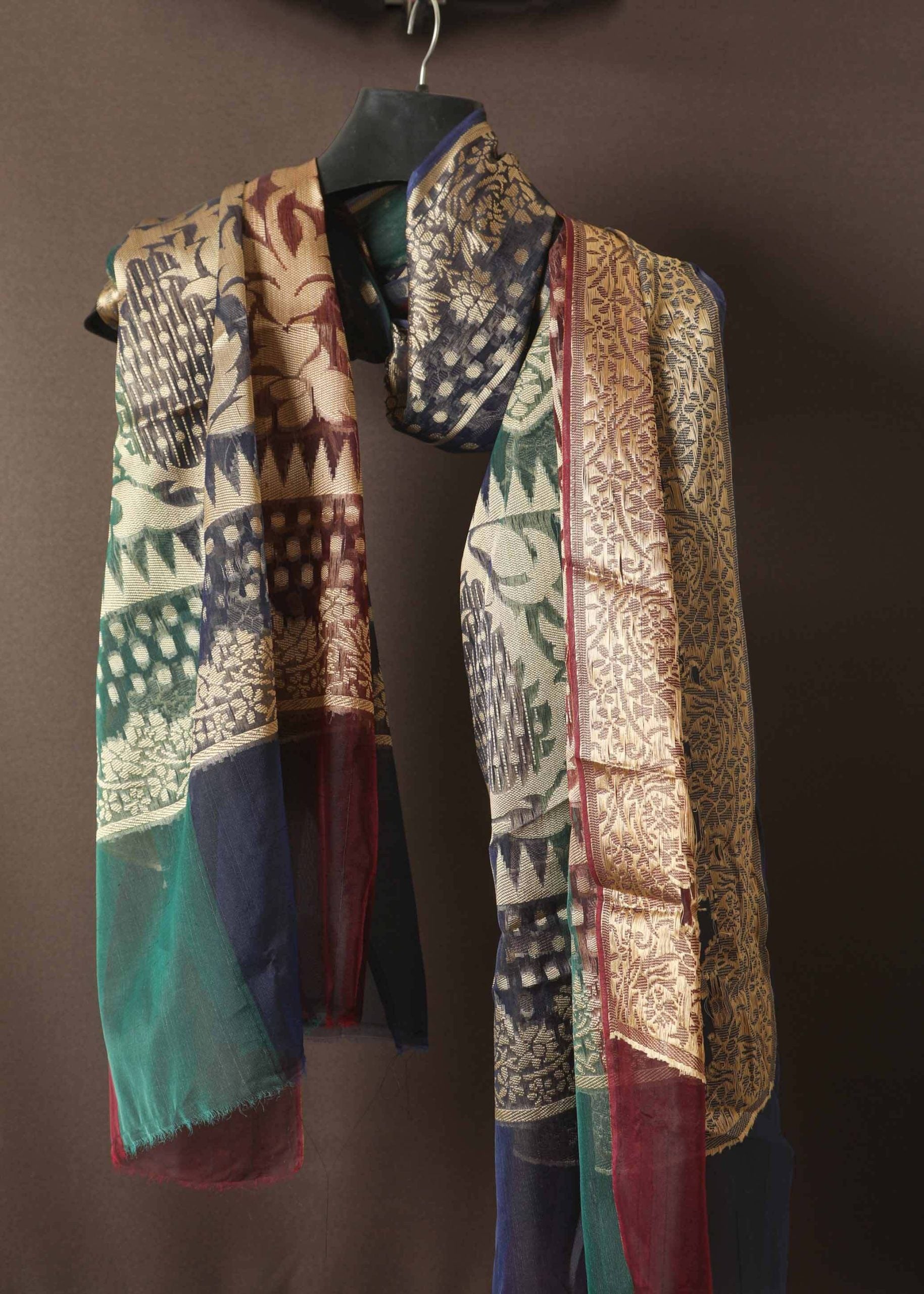 Banarsi Multi Color Organza Shawl