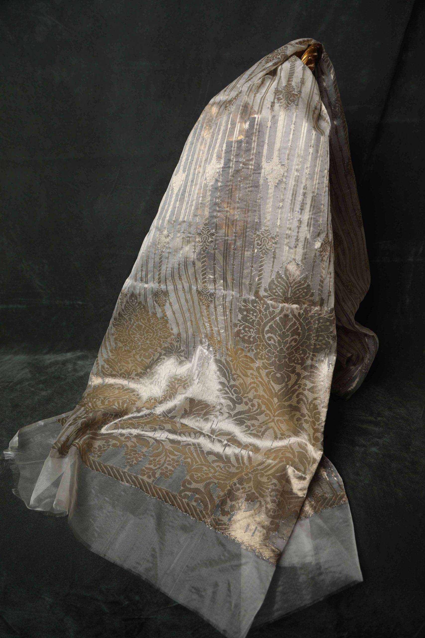 Banarsi Copper Nylon Organza Shawl
