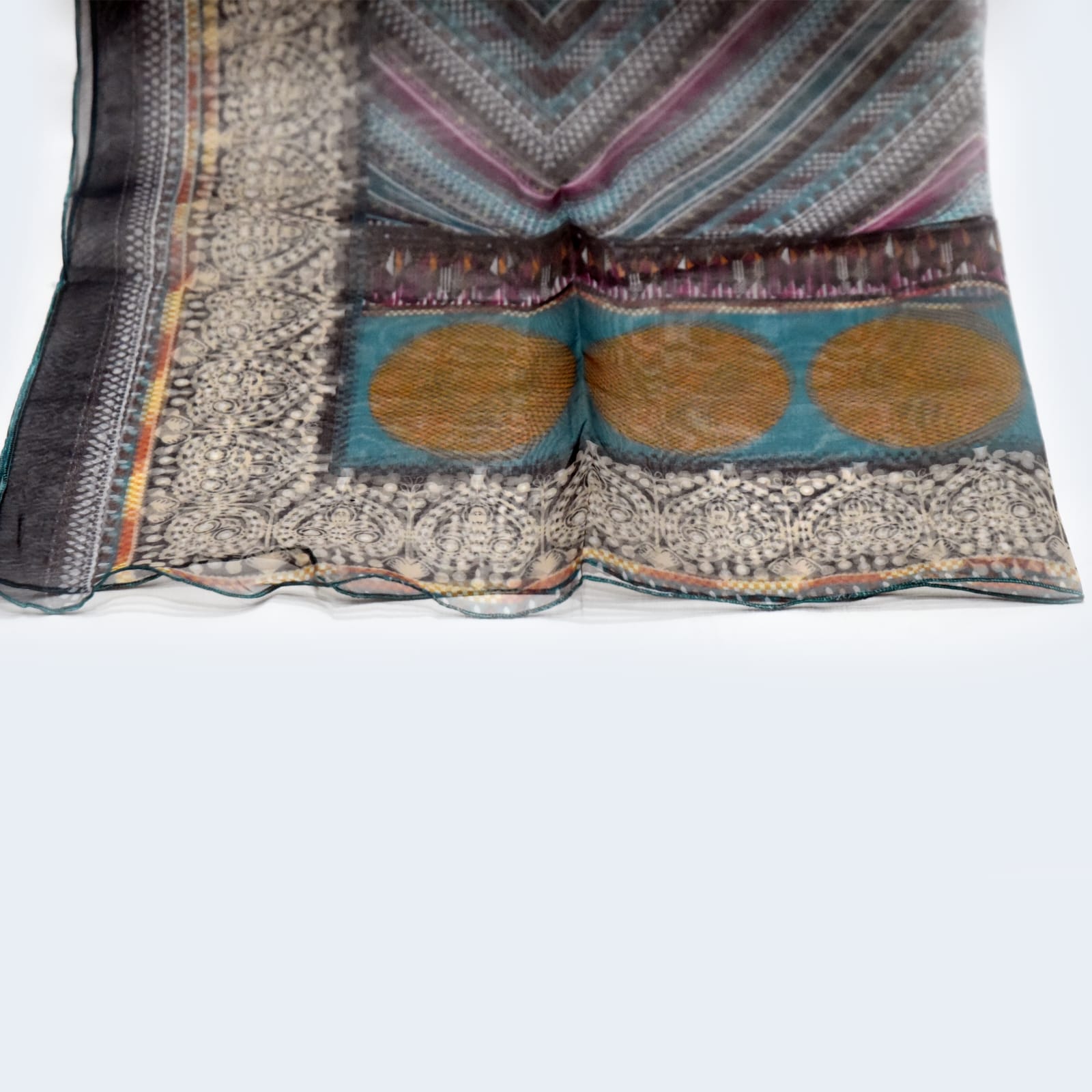 Organza Ornament Pattern Printed Dupatta