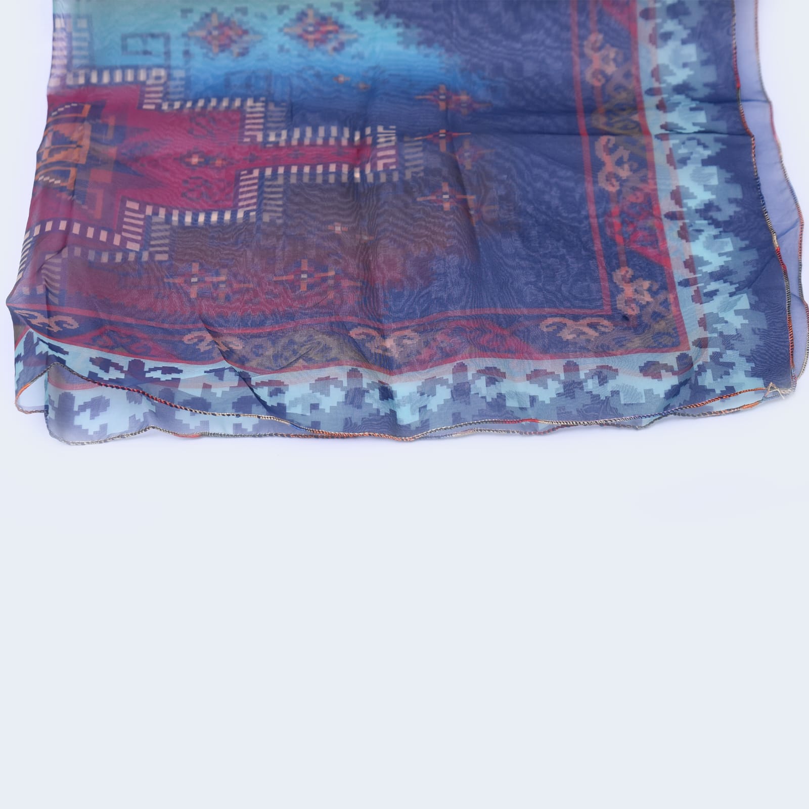 Organza Multi Abstract Art Printed Dupatta