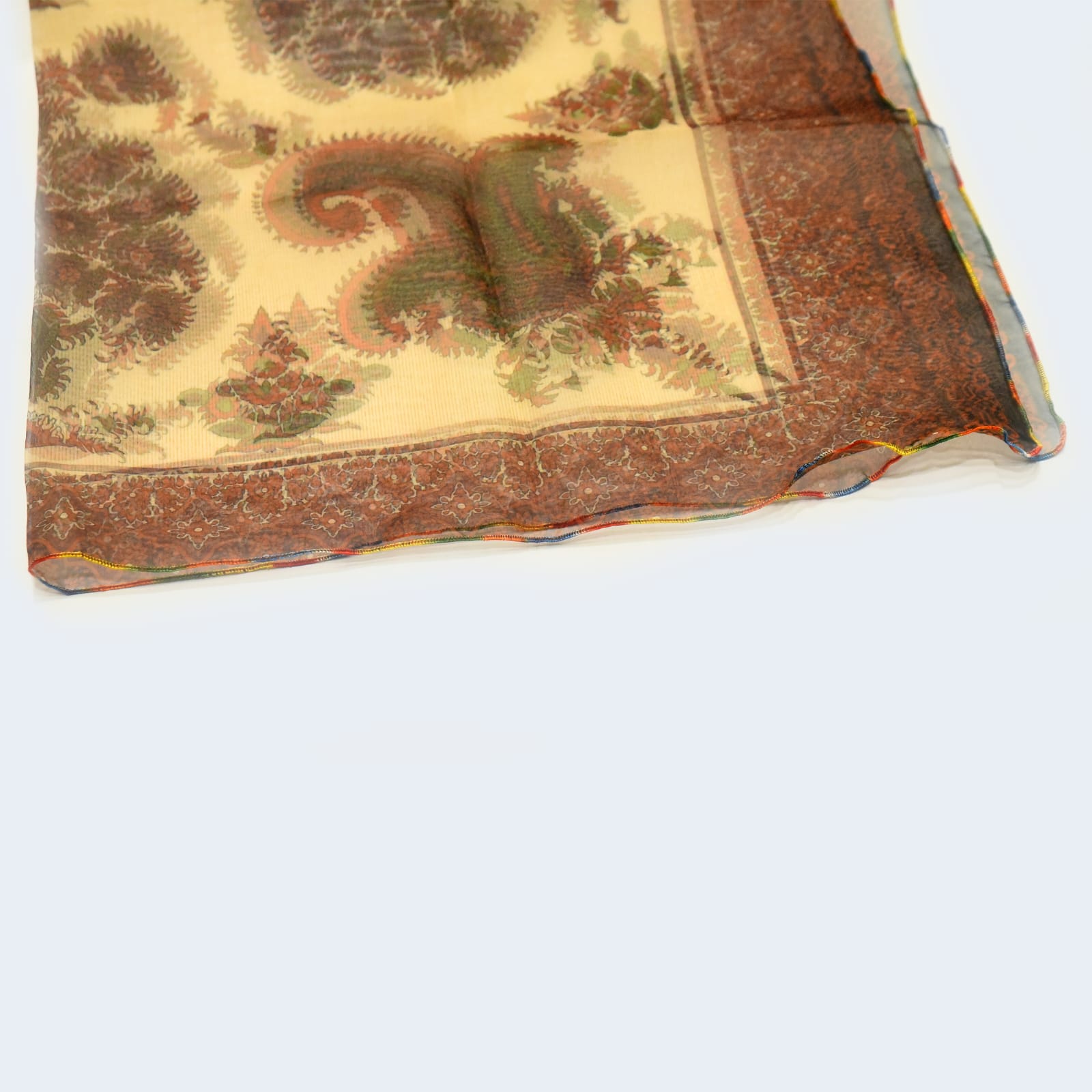 Organza Skin Paisley Printed Dupatta