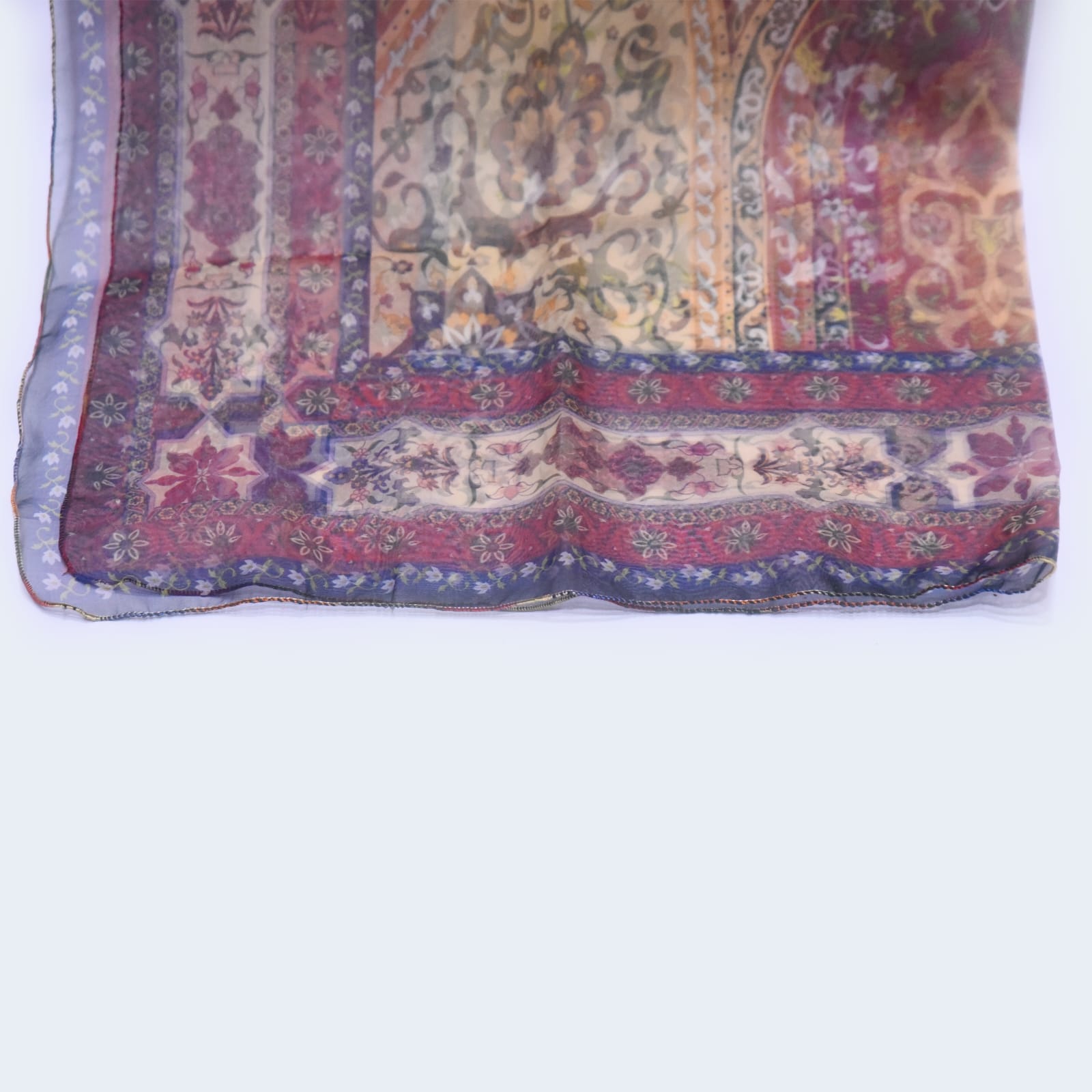 Organza Multi Decorative Ornamental Floral Printed Dupatta