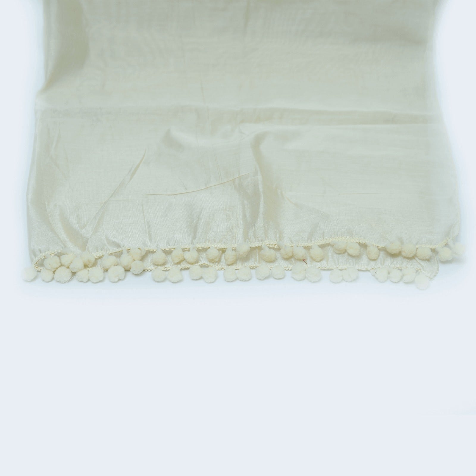 Khaddi Woven Two Sided Lace Skin Dupatta