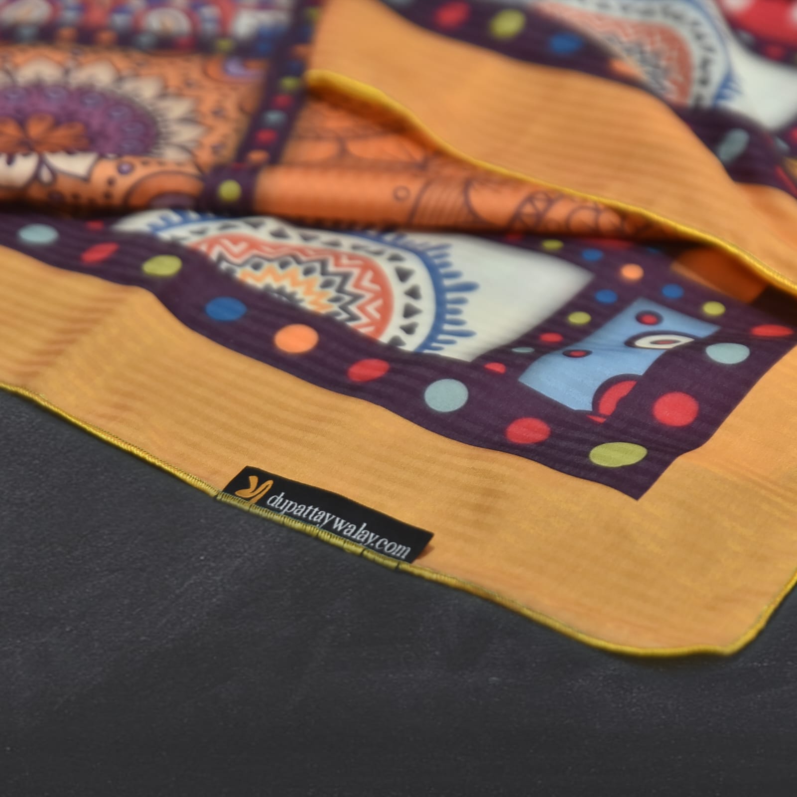 Poly Lawn Mandala Art Printed Dupatta