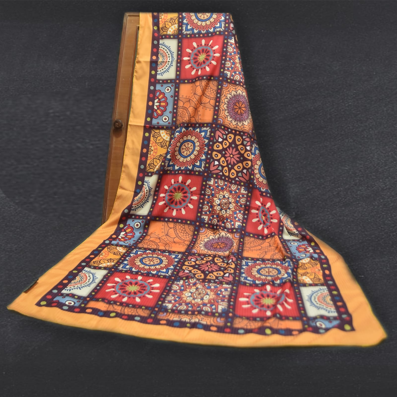 Poly Lawn Mandala Art Printed Dupatta