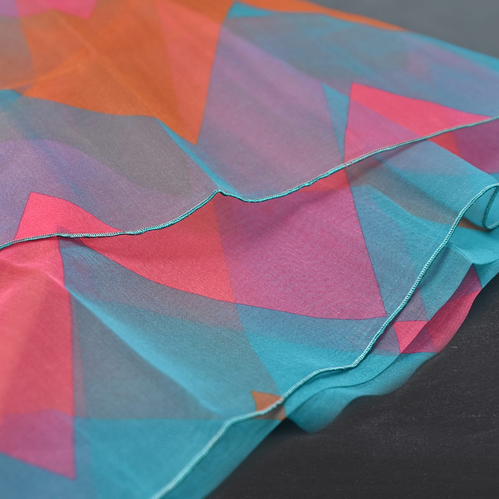 Organza Multi Chevron Printed Dupatta