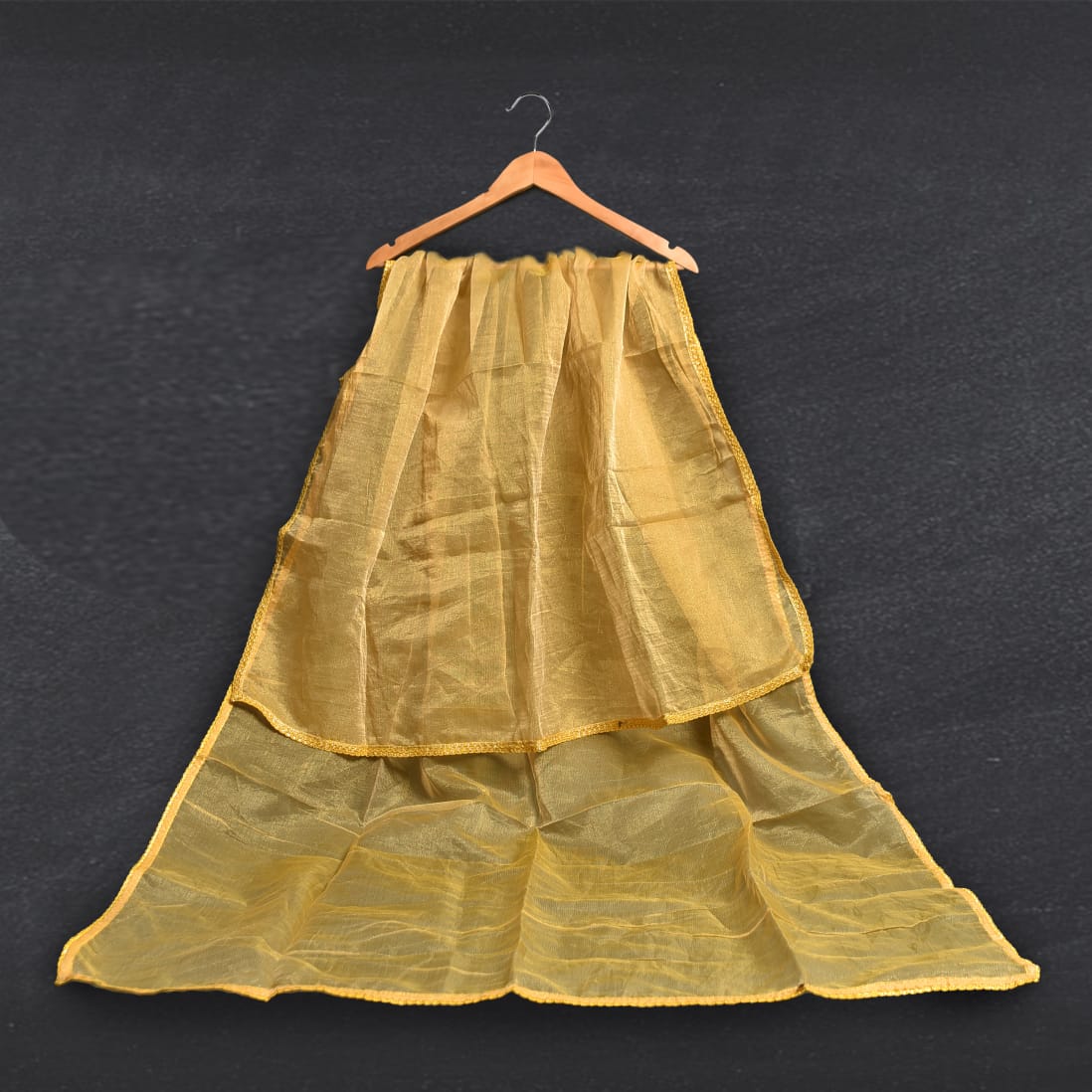 Mesuri Golden All Sided Lace Dupatta