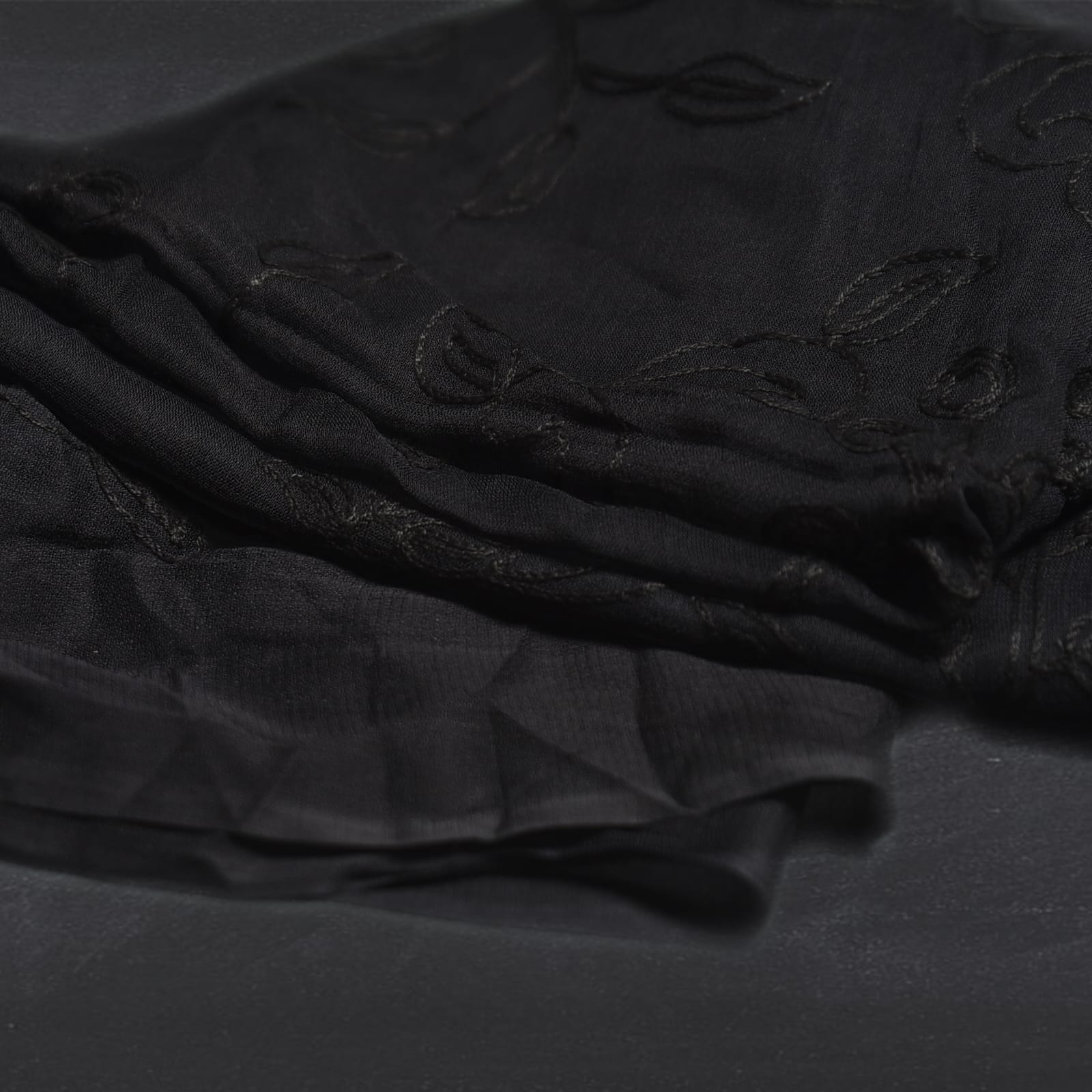 Chiffon Black Embroidered Dupatta