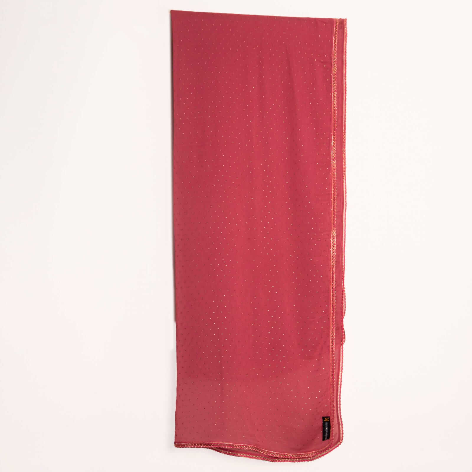 Chiffon T Pink Swarovski All sided Lace Dupatta