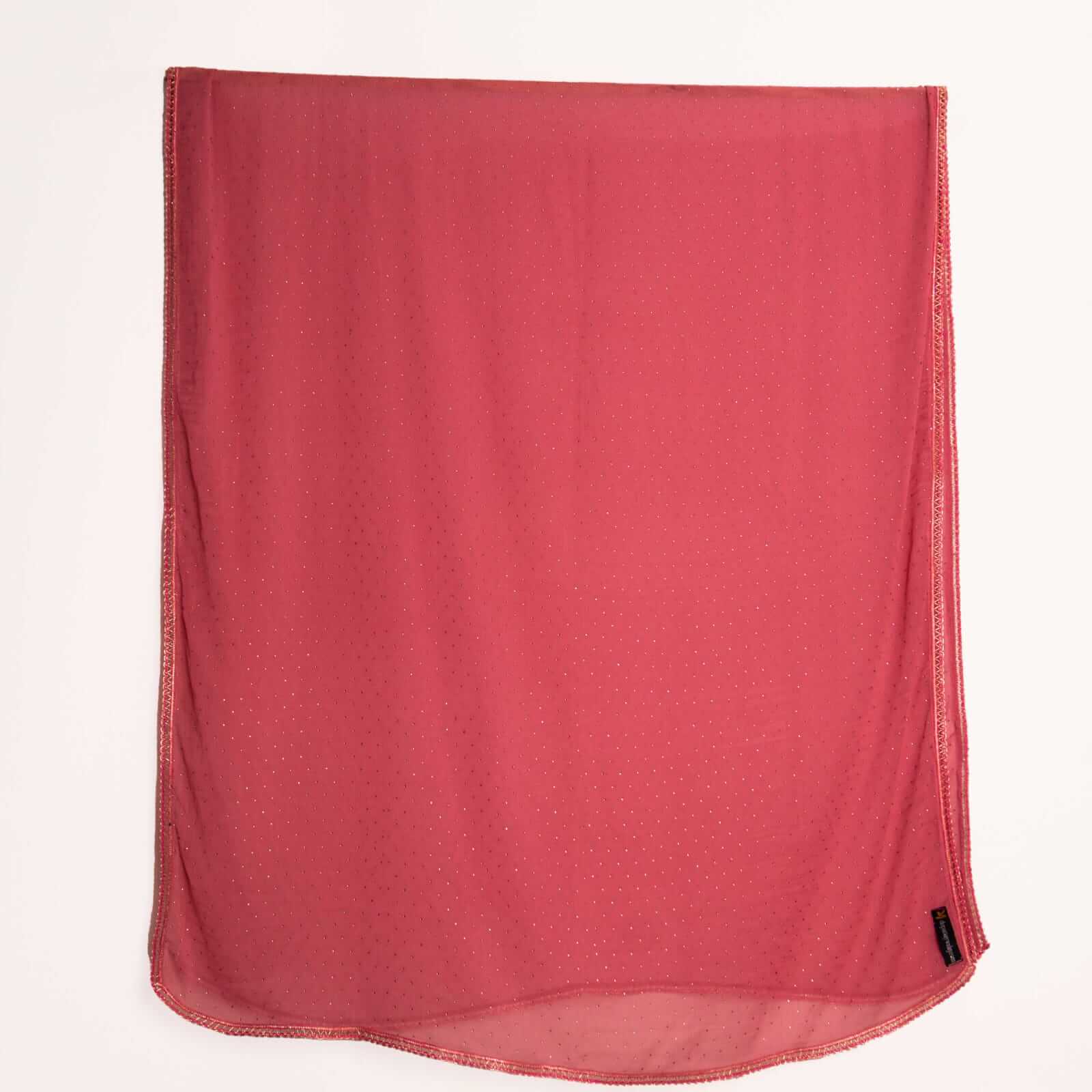 Chiffon T Pink Swarovski All sided Lace Dupatta