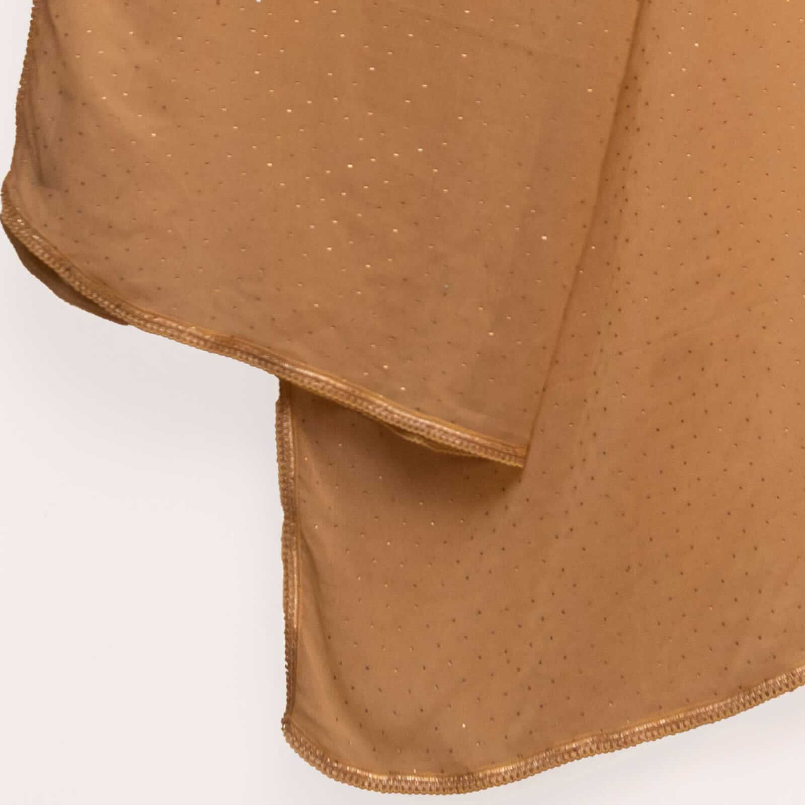 Chiffon Camel Brown Swarovski All sided Lace Dupatta