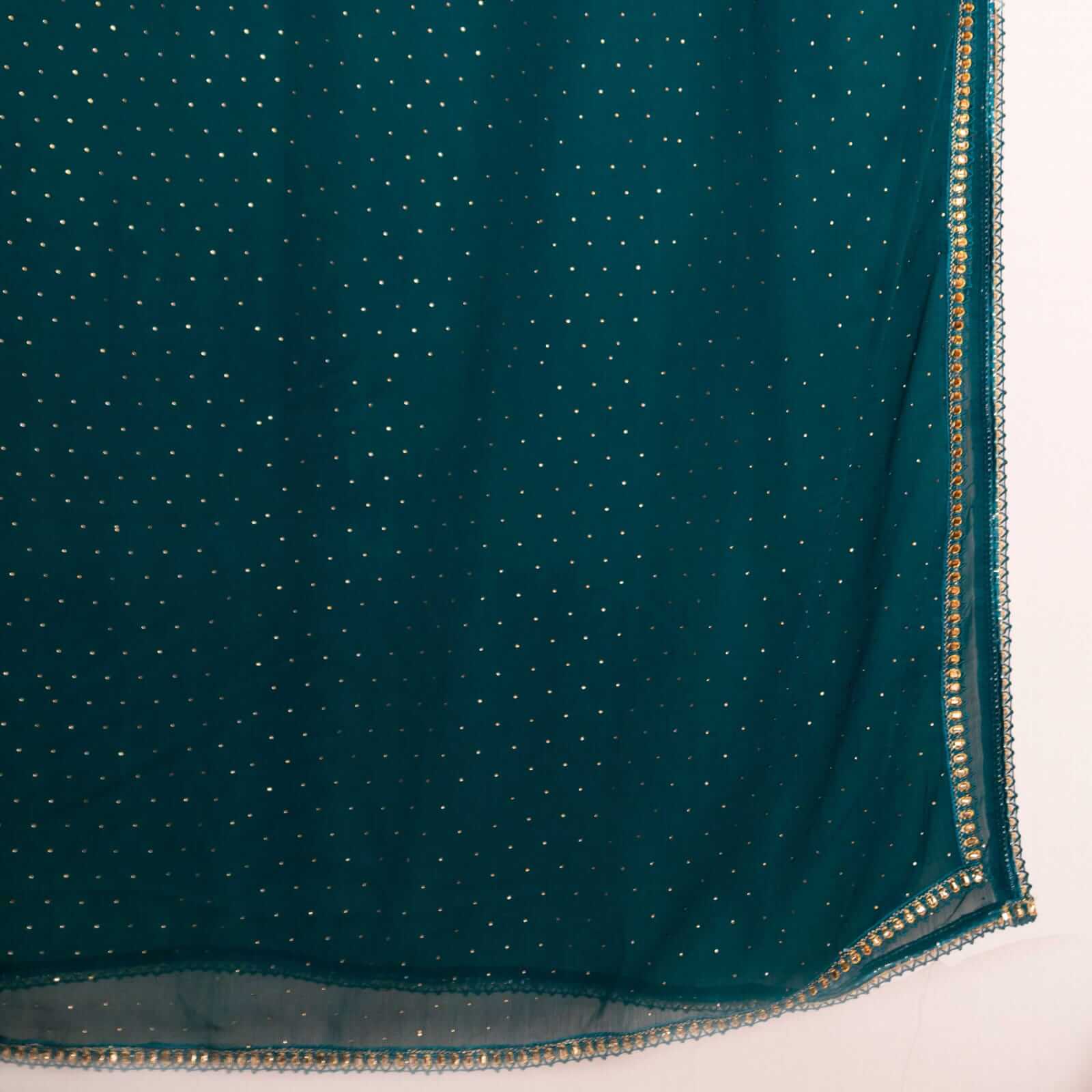 Chiffon Zinc Swarovski All sided Lace Dupatta