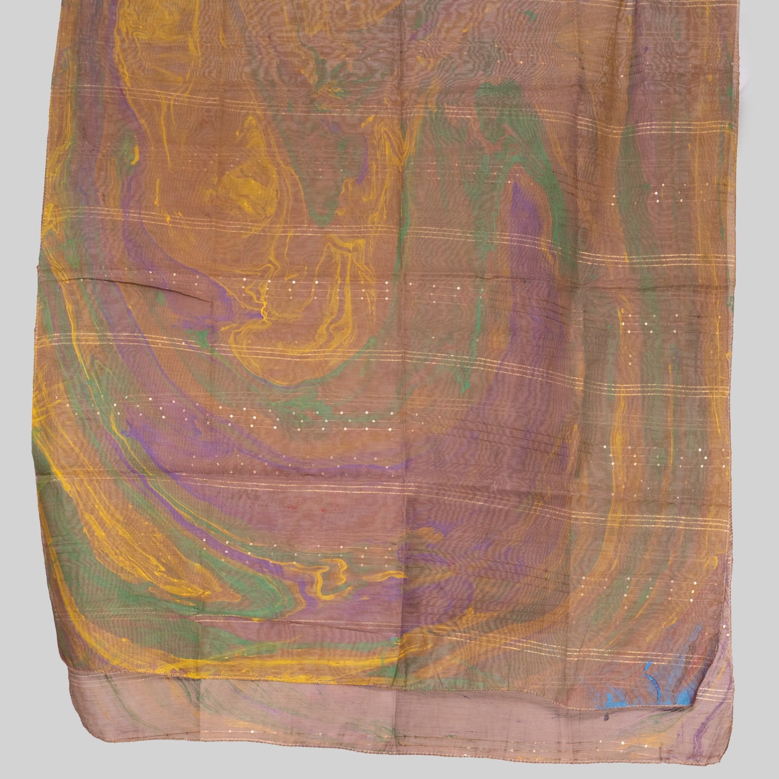 Monark Wood Brown Multi Digital Printed Dupatta