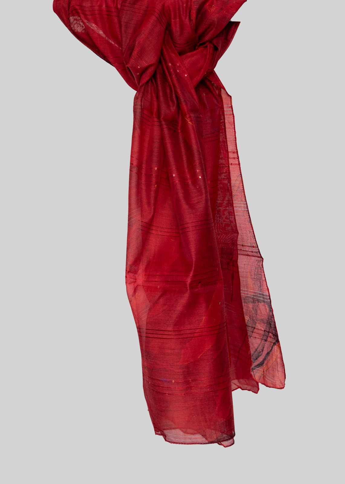Monark Red Multi Digital Printed Dupatta