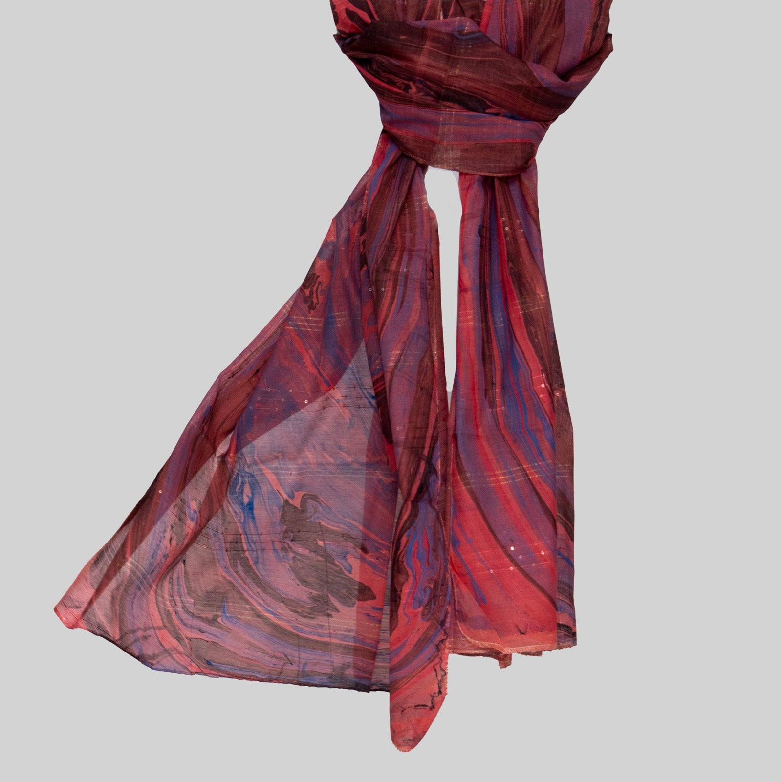 Monark Maroon Multi Digital Printed Dupatta