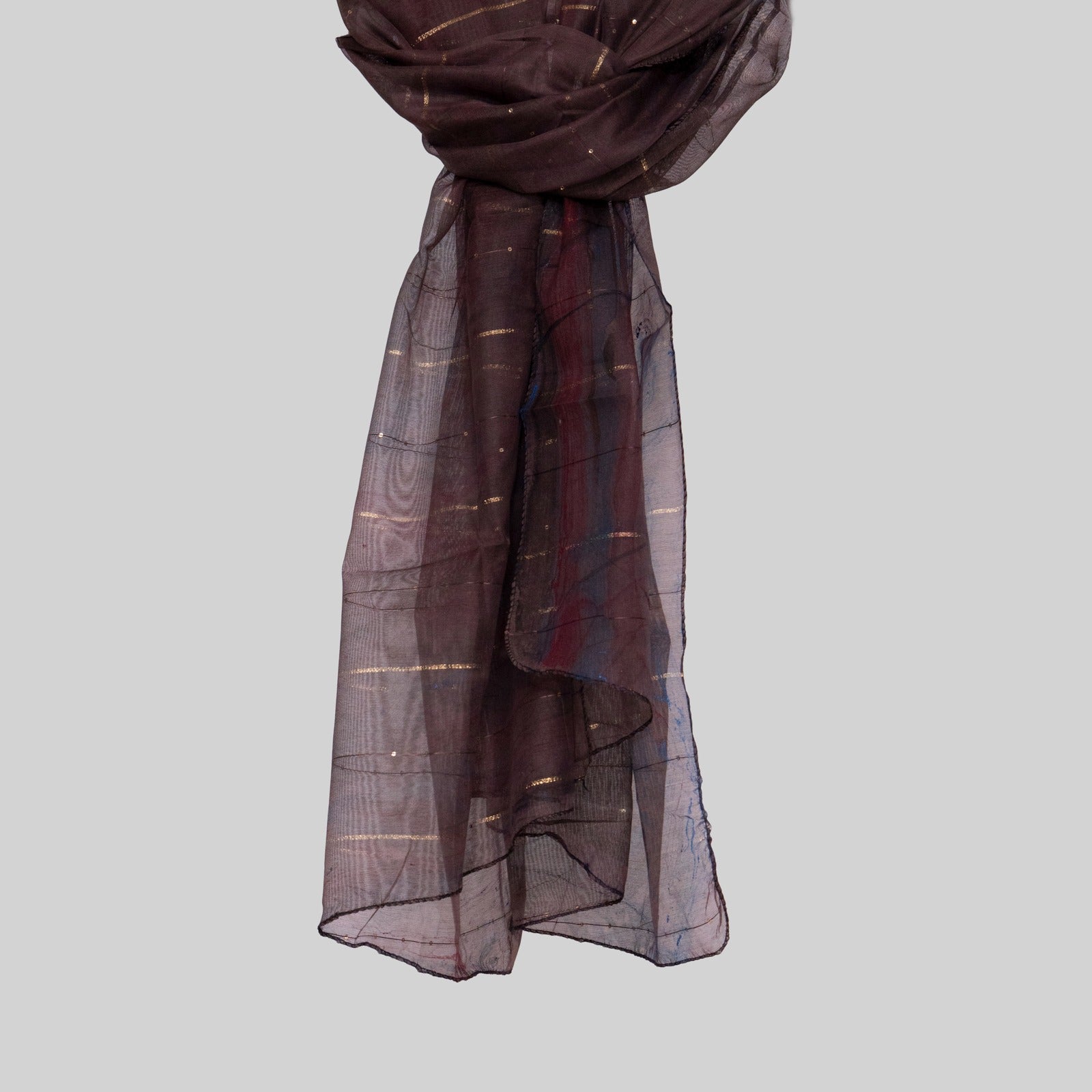 Monark Brown Multi Digital Printed Dupatta
