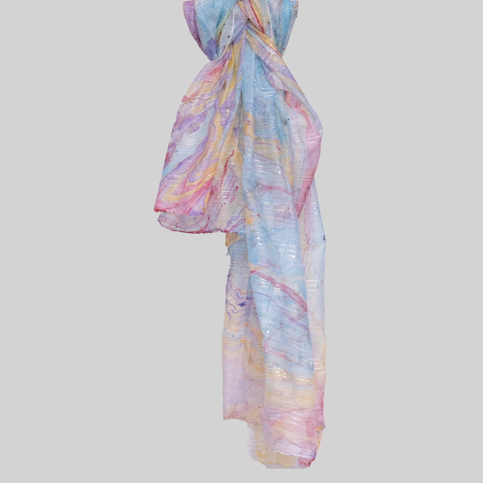 Monark Sky Blue Multi Digital Printed Dupatta