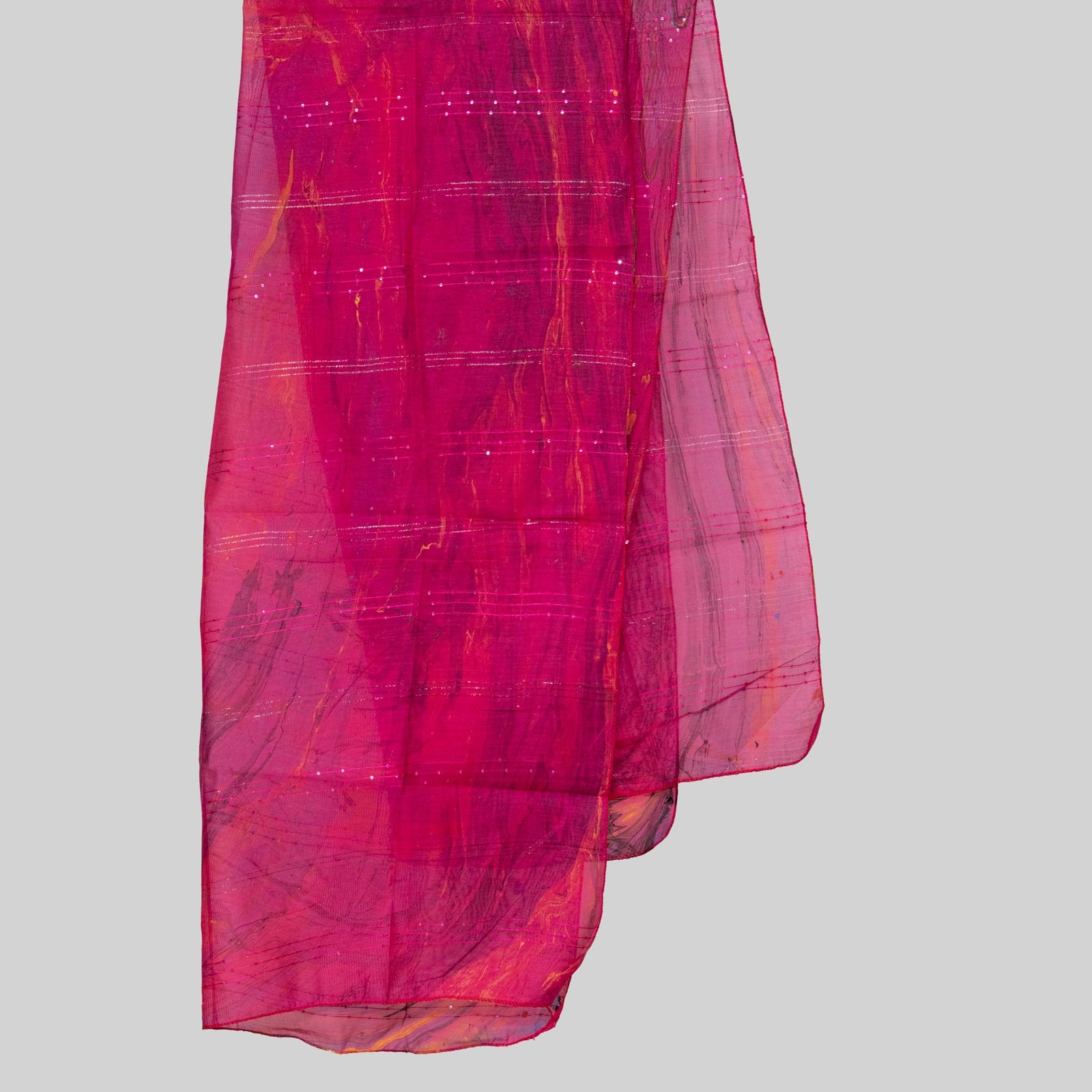 Monark Shocking Pink Multi Digital Printed Dupatta
