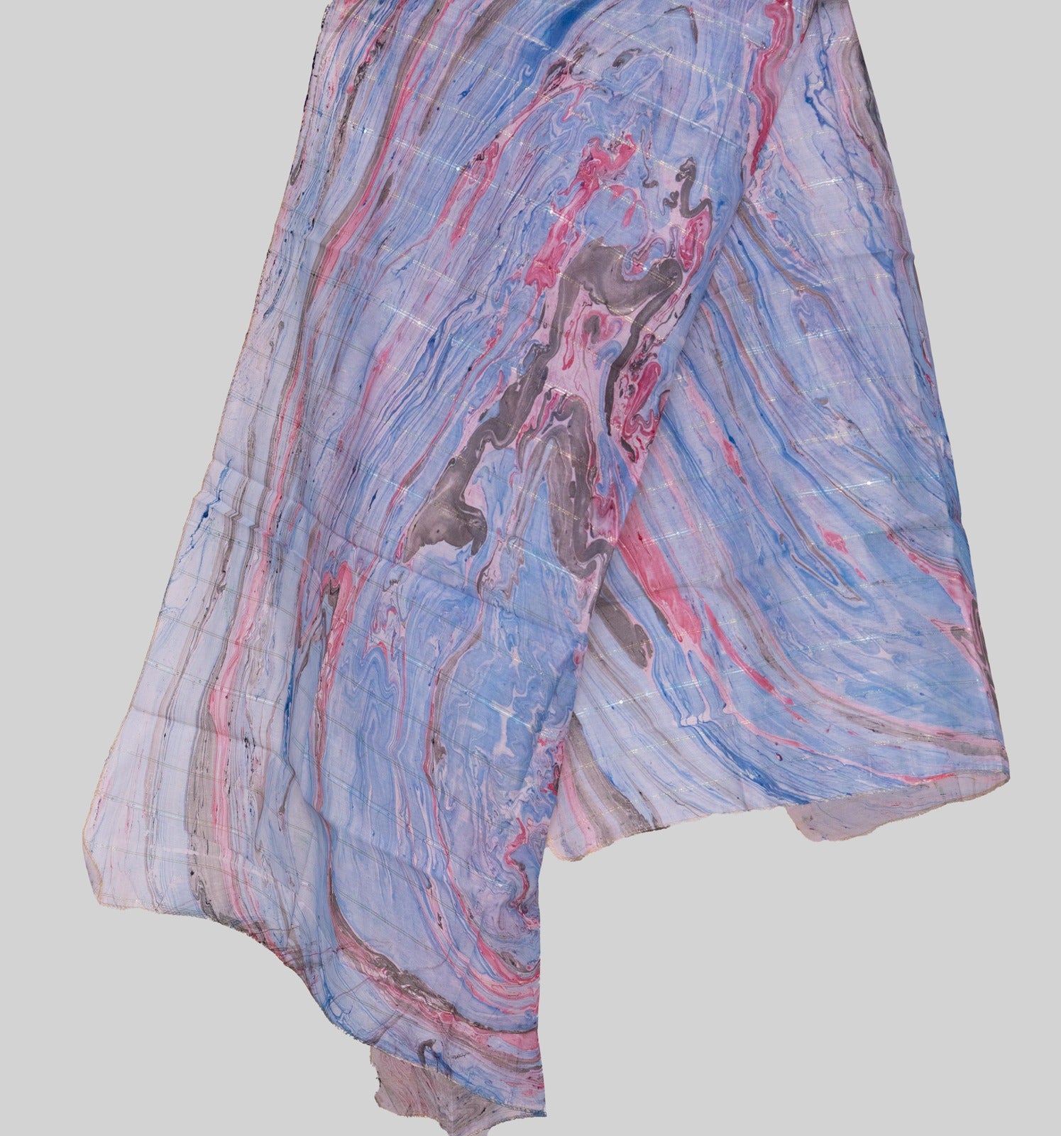Monark Ocean Blue Digital Printed Dupatta