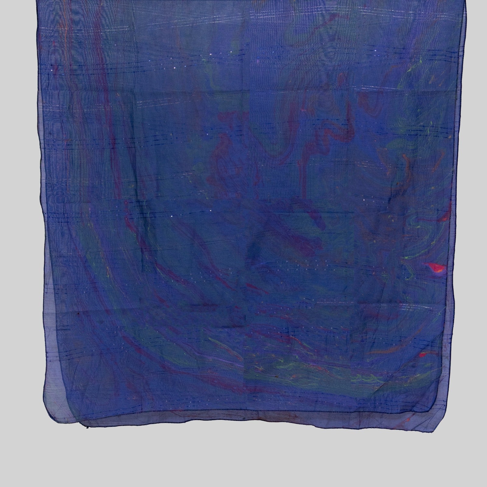 Monark Blue Multi Digital Printed Dupatta