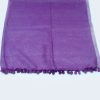 Khaddi Woven Two Sided Lace Purple Dupatta