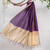 Cotton Silk Purple All Sided Border Dupatta