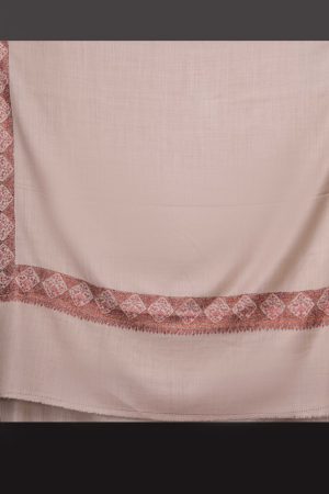 Pashmina Skin Dordar Sozni Embroidered Border Shawl